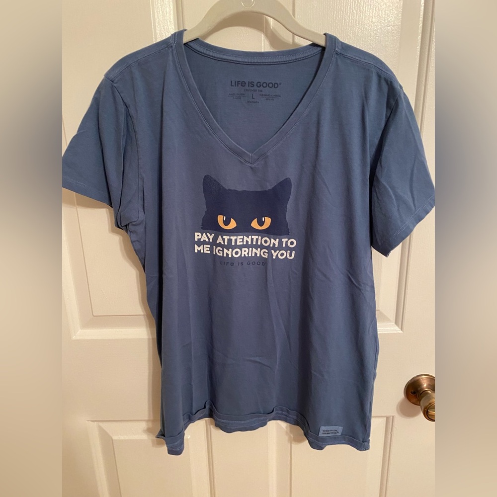 Life Is Good Cat Tee